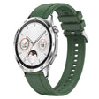 For Huawei Watch GT4 46mm Tire Pattern Silver Buckle Silicone Watch Band(Hu Yang Green) - Watch Bands by PMC TechLife | Online Shopping South Africa | PMC TechLife