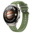 For Huawei Watch 4 Tire Pattern Silver Buckle Silicone Watch Band(Green) - Watch Bands by PMC TechLife | Online Shopping South Africa | PMC TechLife