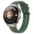 For Huawei Watch 4 Tire Pattern Silver Buckle Silicone Watch Band(Hu Yang Green) - free shipping - PMC TechLife - Order now!
