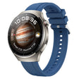 For Huawei Watch 4 Pro Tire Pattern Silver Buckle Silicone Watch Band(Blue) - Watch Bands by PMC TechLife | Online Shopping South Africa | PMC TechLife