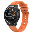 For Huawei Watch3 Pro New / GT Runner Tire Pattern Silver Buckle Silicone Watch Band(Orange) - Watch Bands by PMC TechLife | Online Shopping South Africa | PMC TechLife