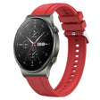 For Huawei Watch GT2 Pro / GT 2e / GT2 46mm Tire Pattern Silver Buckle Silicone Watch Band(Red) - Watch Bands by PMC TechLife | Online Shopping South Africa | PMC TechLife