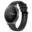 For Huawei Watch GT2 Pro / GT 2e / GT2 46mm Tire Pattern Silver Buckle Silicone Watch Band(Black) - Watch Bands by PMC TechLife | Online Shopping South Africa | PMC TechLife