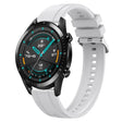 For Huawei Watch GT 42mm / 46mm Tire Pattern Silver Buckle Silicone Watch Band(White) - Watch Bands by PMC TechLife | Online Shopping South Africa | PMC TechLife