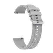 For Huawei Watch GT 42mm / 46mm Tire Pattern Silver Buckle Silicone Watch Band(Light Gray)