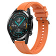For Huawei Watch GT 42mm / 46mm Tire Pattern Silver Buckle Silicone Watch Band(Orange) - Watch Bands by PMC TechLife | Online Shopping South Africa | PMC TechLife