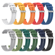 For Huawei Watch GT 42mm / 46mm Tire Pattern Silver Buckle Silicone Watch Band(Midnight Blue)