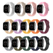 For Apple Watch Series 9 45mm H Texture Soft Silicone Buckle Watch Band(Light Yellow)