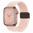 For  Apple Watch SE 2023 40mm Nylon Woven Magnetic Fold Buckle Watch Band(Pink) - Watch Bands by PMC TechLife | Online Shopping South Africa | PMC TechLife