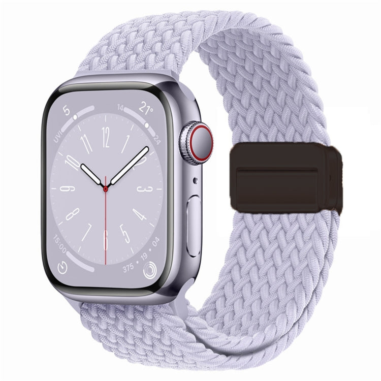 For Apple Watch Series 9 41mm Nylon Woven Magnetic Fold Buckle Watch Band(Misty Purple) - Watch Bands by PMC TechLife | Online Shopping South Africa | PMC TechLife