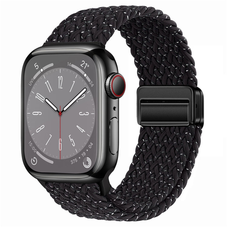 For Apple Watch Ultra 49mm Nylon Woven Magnetic Fold Buckle Watch Band(Starry Black) - Watch Bands by PMC TechLife | Online Shopping South Africa | PMC TechLife
