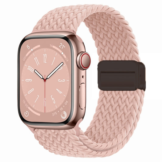 For Apple Watch Ultra 49mm Nylon Woven Magnetic Fold Buckle Watch Band(Milk Tea Color) - Watch Bands by PMC Jewellery | Online Shopping South Africa | PMC Jewellery