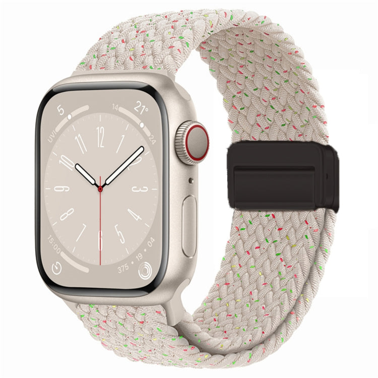 For Apple Watch Series 5 44mm Nylon Woven Magnetic Fold Buckle Watch Band(Starlight Color) - Watch Bands by PMC TechLife | Online Shopping South Africa | PMC TechLife
