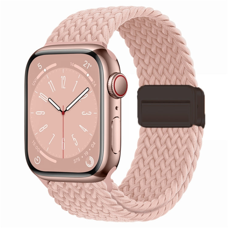 For Apple Watch Series 5 40mm Nylon Woven Magnetic Fold Buckle Watch Band(Milk Tea Color) - Watch Bands by PMC TechLife | Online Shopping South Africa | PMC TechLife