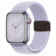 For  Apple Watch Series 4 40mm Nylon Woven Magnetic Fold Buckle Watch Band(Misty Purple) - Watch Bands by PMC TechLife | Online Shopping South Africa | PMC TechLife