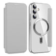 For Samsung Galaxy S23 FE 5G Shield MagSafe RFID Anti-theft Leather Phone Case(Grey) - free shipping - PMC TechLife - Order now!