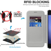 For Samsung Galaxy S23 FE 5G Shield MagSafe RFID Anti-theft Leather Phone Case(Grey)