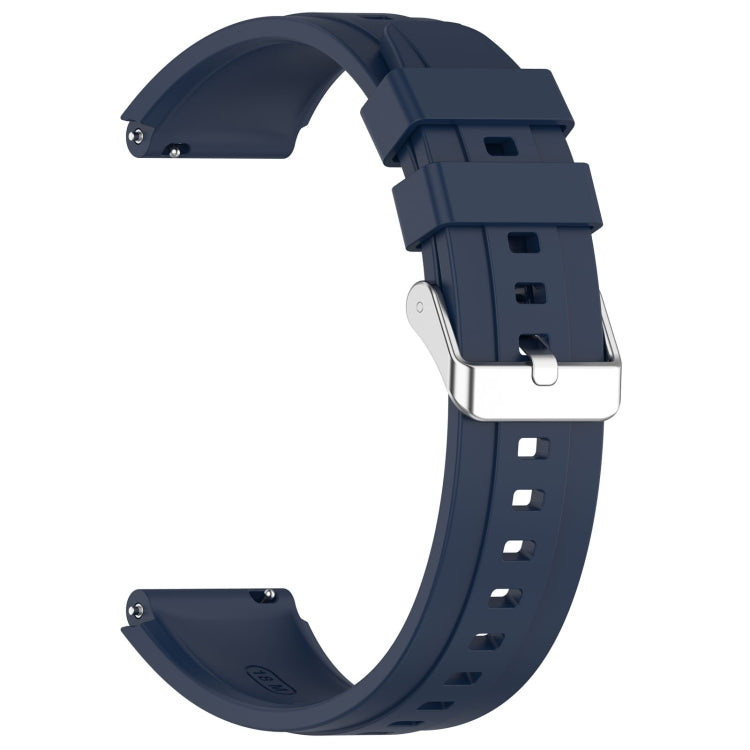 For Huawei Watch GT4 41mm Official Steps Style Silver Buckle Silicone Watch Band(Midnight) - Watch Bands by PMC TechLife | Online Shopping South Africa | PMC TechLife