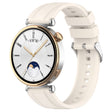 For Huawei Watch GT4 41mm Official Steps Style Silver Buckle Silicone Watch Band(Starlight Color) - Watch Bands by PMC TechLife | Online Shopping South Africa | PMC TechLife