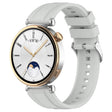 For Huawei Watch GT4 41mm Official Steps Style Silver Buckle Silicone Watch Band(Gray) - Watch Bands by PMC TechLife | Online Shopping South Africa | PMC TechLife