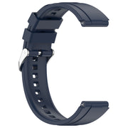 For Huawei Watch GT4 46mm Official Steps Style Silver Buckle Silicone Watch Band(Midnight)