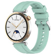 For Huawei Watch GT4 46mm Official Steps Style Silver Buckle Silicone Watch Band(Green) - Watch Bands by PMC TechLife | Online Shopping South Africa | PMC TechLife