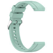 For Huawei Watch GT4 46mm Official Steps Style Silver Buckle Silicone Watch Band(Green)