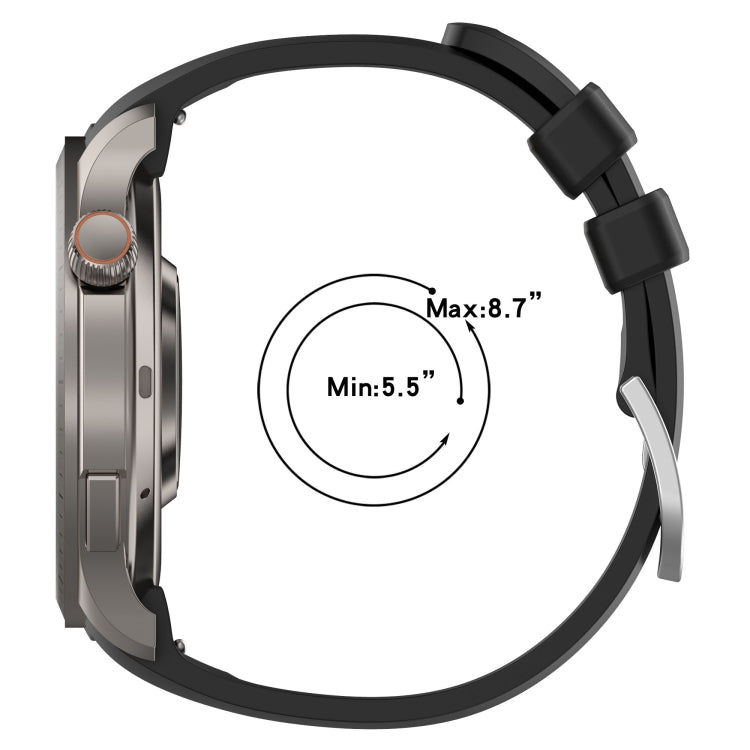For Amazfit Balance A2286 Vertical Texture Silicone Watch Band(Dark Grey)