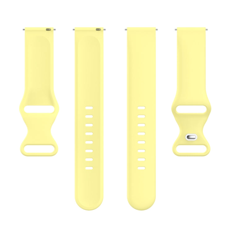 For Amazfit Active L Butterfly 8-shaped Buckle Silicone Watch Band(Yellow)