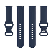 For Amazfit Active L Butterfly 8-shaped Buckle Silicone Watch Band(Navy Blue)