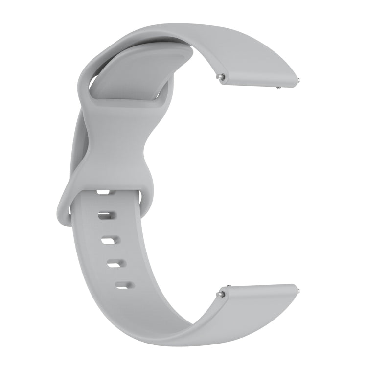 For Amazfit Active L Butterfly 8-shaped Buckle Silicone Watch Band(Grey) - Watch Bands by PMC TechLife | Online Shopping South Africa | PMC TechLife