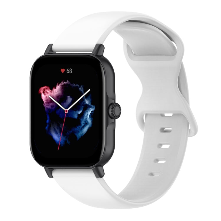 For Amazfit Active L Butterfly 8-shaped Buckle Silicone Watch Band(White) - free shipping - PMC TechLife - Order now!