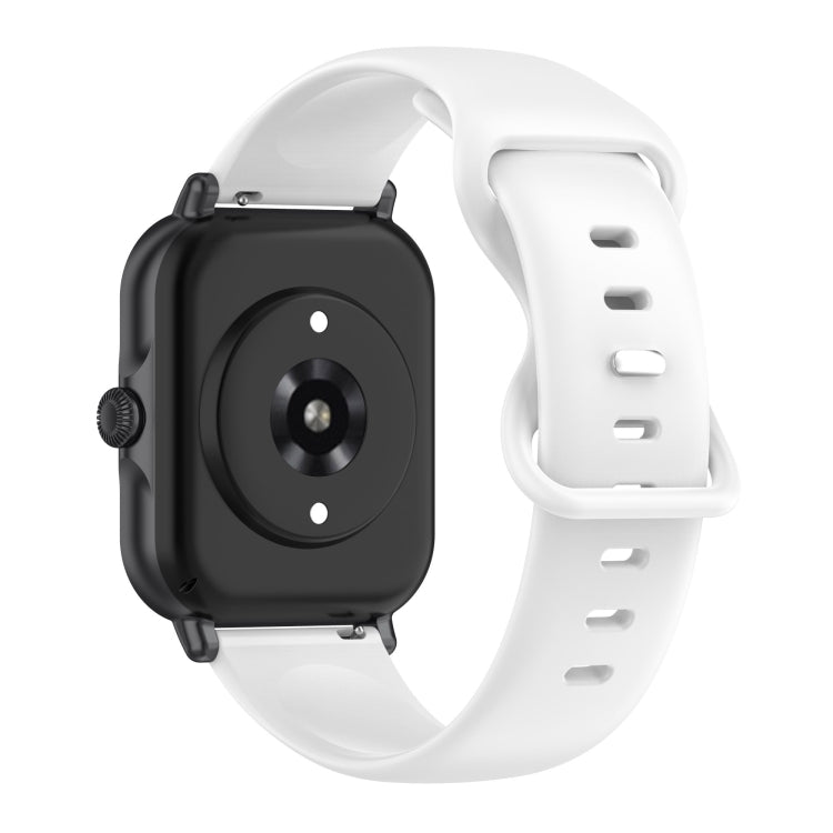 For Amazfit Active L Butterfly 8-shaped Buckle Silicone Watch Band(White) - free shipping - PMC TechLife - Order now!
