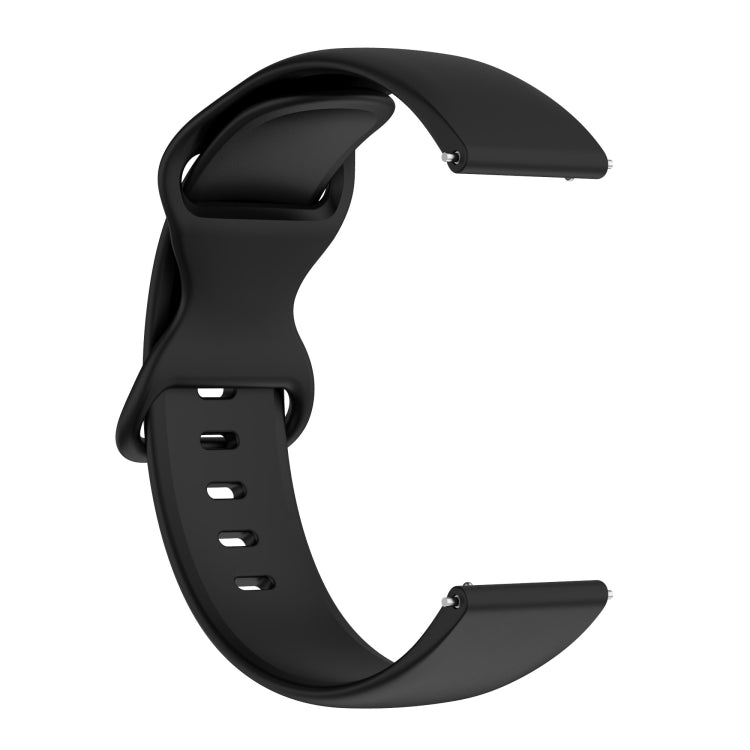 For Amazfit Active S Butterfly 8-shaped Buckle Silicone Watch Band(Black) - Watch Bands by PMC TechLife | Online Shopping South Africa | PMC TechLife