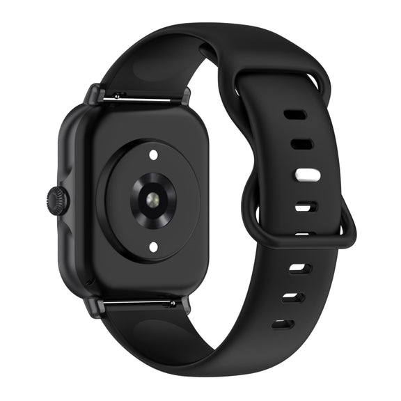 For Amazfit Active S Butterfly 8-shaped Buckle Silicone Watch Band(Black)