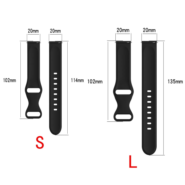 For Amazfit Active S Butterfly 8-shaped Buckle Silicone Watch Band(Blue Grey)