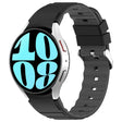 For Samsung Galaxy Watch 6 Two Color Horizontal Silicone Watch Band(Black Grey) - Watch Bands by PMC TechLife | Online Shopping South Africa | PMC TechLife