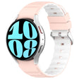 For Samsung Galaxy Watch 5 Pro Two Color Horizontal Silicone Watch Band(Pink White) - Watch Bands by PMC TechLife | Online Shopping South Africa | PMC TechLife