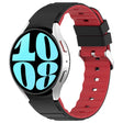 For Samsung Galaxy Watch 3 41mm Two Color Horizontal Silicone Watch Band(Black Red) - Watch Bands by PMC TechLife | Online Shopping South Africa | PMC TechLife