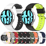 For Samsung Galaxy Watch 5 Pro Two Color Horizontal Silicone Watch Band(Grey Yellow)
