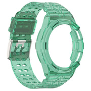 For Samsung Galaxy Watch6 Classic 43mm  R950 Glacier TPU Integrated Watch Band(Green)