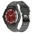 For Samsung Galaxy Watch6 Classic 47mm  R960 Glacier TPU Integrated Watch Band(Black) - Watch Bands by PMC TechLife | Online Shopping South Africa | PMC TechLife