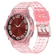 For Samsung Galaxy Watch6 Classic 47mm  R960 Glacier TPU Integrated Watch Band(Pink) - Watch Bands by PMC TechLife | Online Shopping South Africa | PMC TechLife