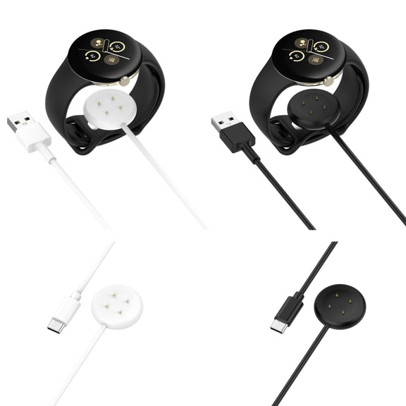 For Google Pixel Watch 2 USB Interface Smart Watch Charging Cable, Length: 1m(White)