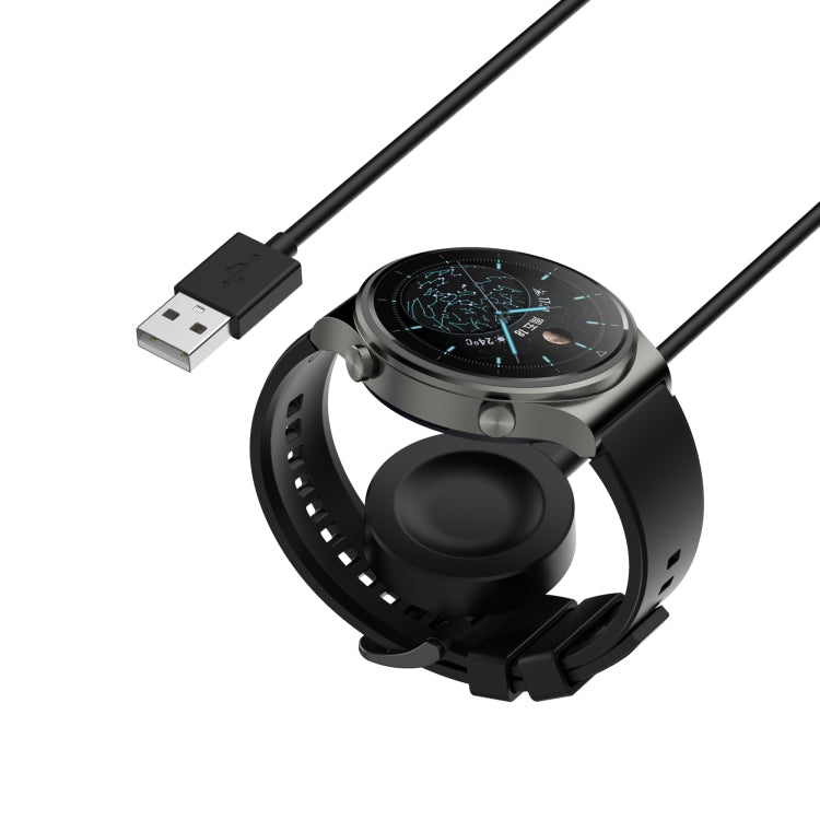 For Huawei Watch GT 4 46mm Smart Watch Magnetic Suction Split Charging Cable, Length: 1m(Black)