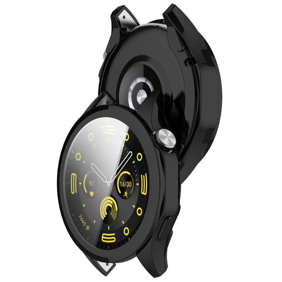 For Huawei Watch GT4 46mm Full Coverage TPU Electroplated Watch Protective Case(Black)