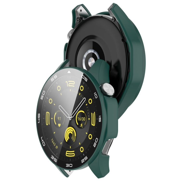 For Huawei Watch GT 4 46mm PC + Tempered Glass Integrated Watch Protective Case with Graduated Dial(Green)