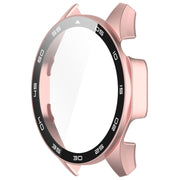 For Huawei Watch GT 4 46mm PC + Tempered Glass Integrated Watch Protective Case with Graduated Dial(Rose Gold)
