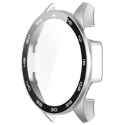 For Huawei Watch GT 4 46mm PC + Tempered Glass Integrated Watch Protective Case with Graduated Dial(Silver)