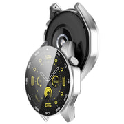 For Huawei Watch GT 4 46mm PC + Tempered Glass Integrated Watch Protective Case with Graduated Dial(Silver)